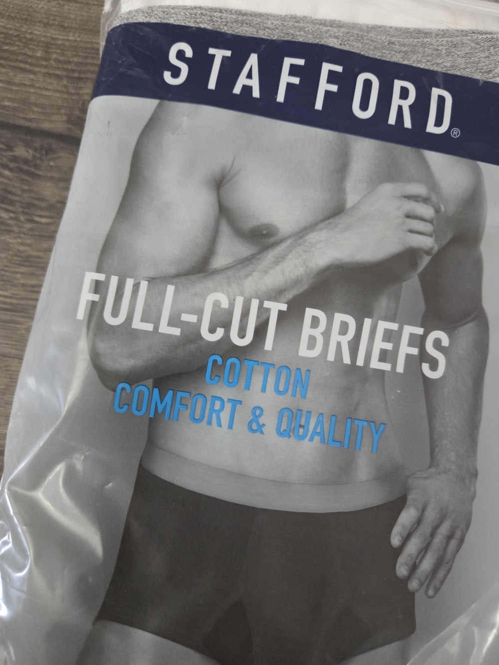 Stafford Men’s Full-Cut Cotton Briefs 6ct 100% Cotton Size 34 - NEW - Picture 2 of 6